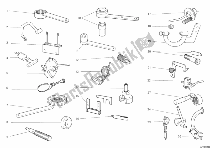 Alle onderdelen voor de Werkplaatsgereedschap, Motor van de Ducati Monster 1100 S ABS USA 2010